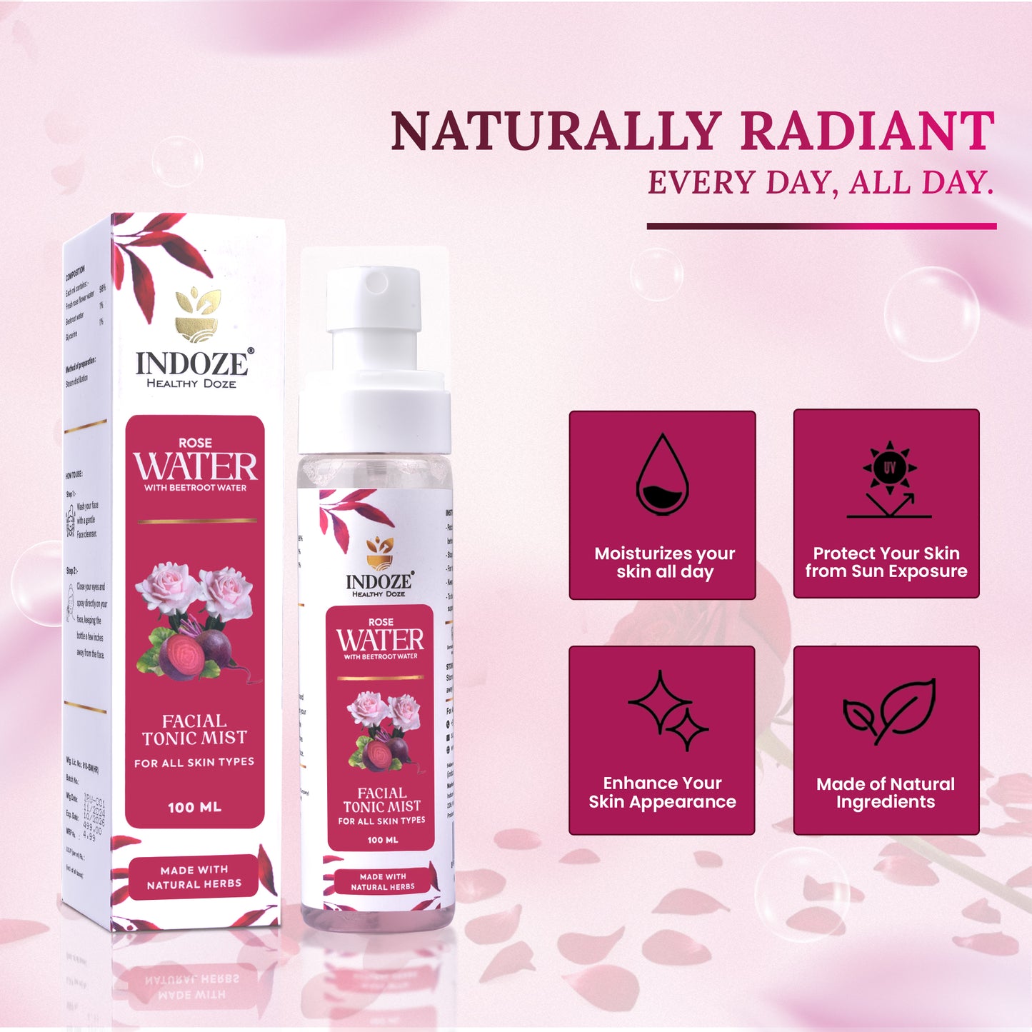 Pure Rose Water - 100 ml