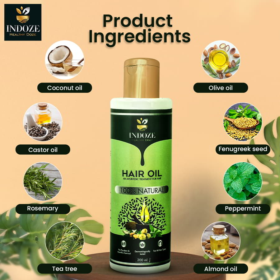 Indoze : Perfect Hair Care Combo (Hair Oil + Hair Serum + Hair Shampoo