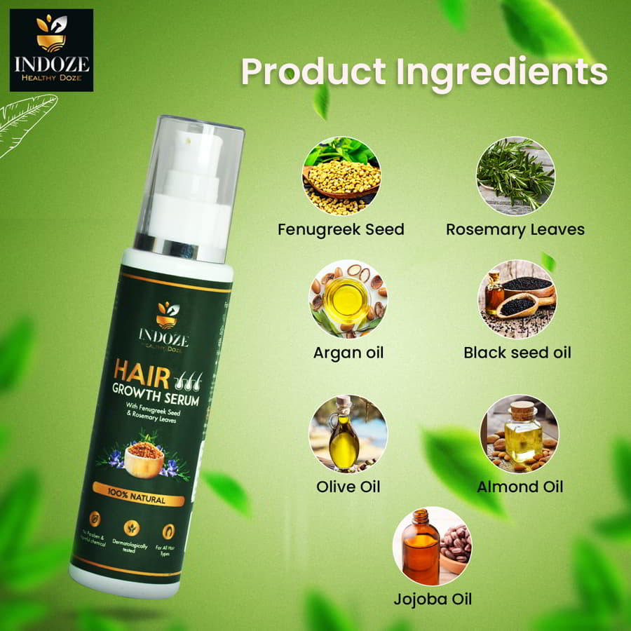 Indoze : Perfect Hair Care Combo (Hair Oil + Hair Serum + Hair Shampoo