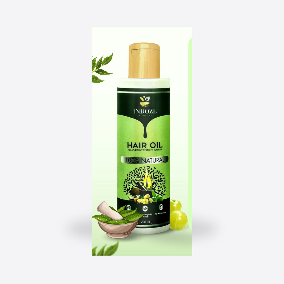Indoze Ayurvedic Hair Oil 200ml — professional image 5