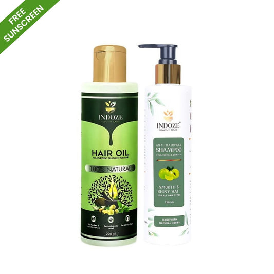 Indoze : Perfect Hair Care Combo (Hair Oil + Hair Shampoo)