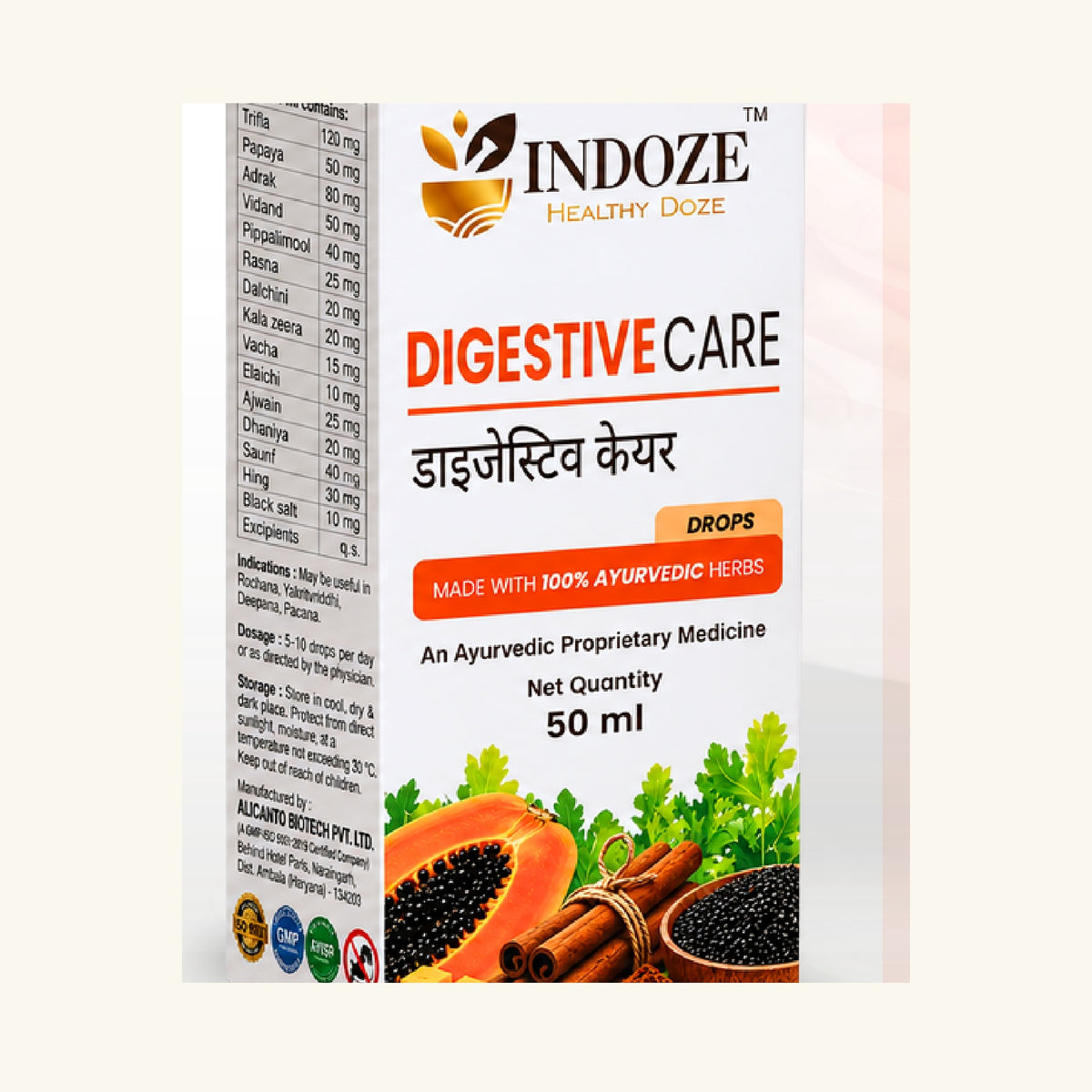 Indoze Digestive Care Drops — professional product image 4