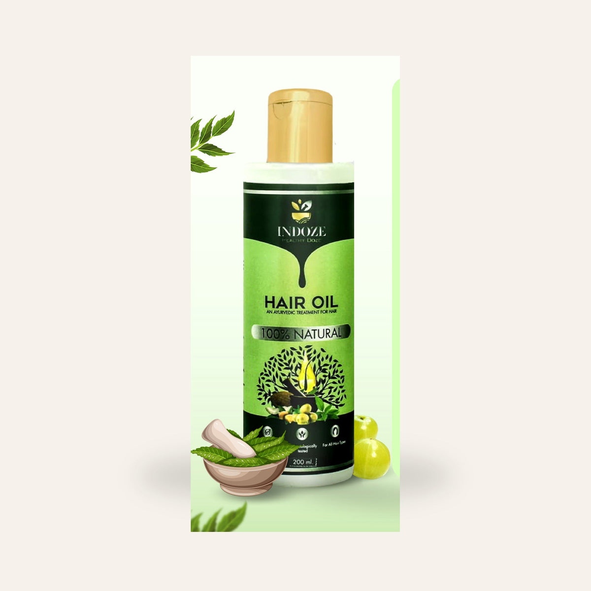 Indoze Ayurvedic Hair Oil 200ml — professional image 2