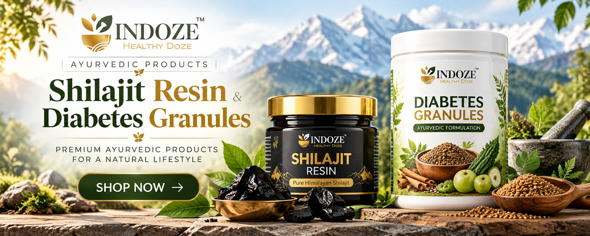 Indoze Shilajit Resin and Diabetes Granules Ayurvedic products