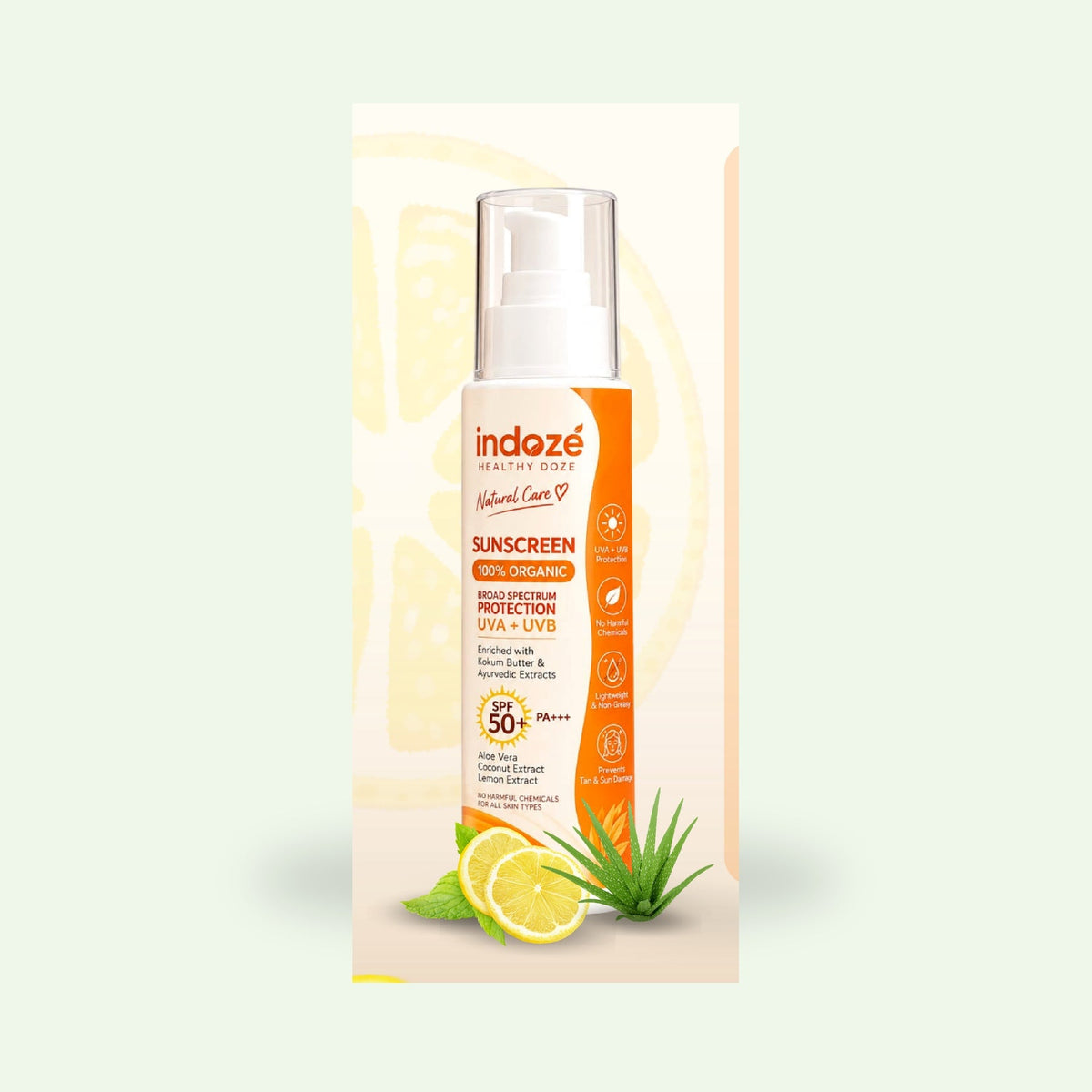 Indoze SPF 50 PA+++ Sunscreen 100ml — professional image 3