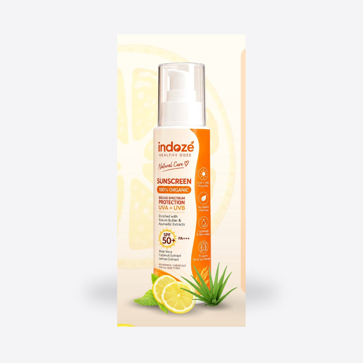Indoze SPF 50 PA+++ Sunscreen 100ml — professional image 5